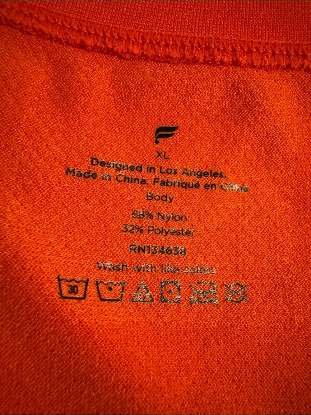 Fabletics The Training Day Tank Orange Men’s Size XL Athletic Sporty - Picture 6 of 7